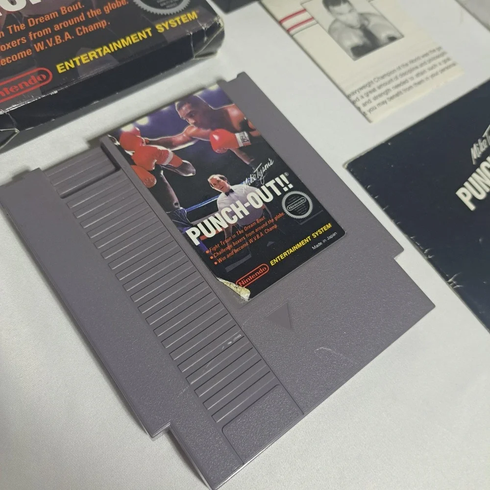 Mike Tyson's‎ Punch Out For NES 1987 Cartridge Box Manual Sleeve Letter
